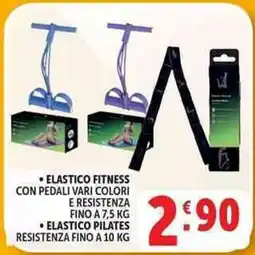 Deco Supermercati Elastico fitness con pedali vari colori e resistenza fino a 7,5 kg offerta