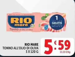 Deco Supermercati Rio mare Tonno all'olio di oliva offerta