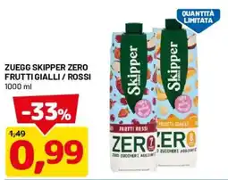 DPiù Zuegg Skipper Zero Frutti Rossi offerta