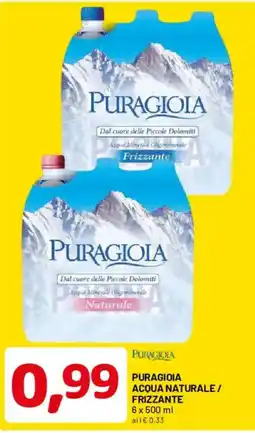 DPiù Puragioia acqua naturale / frizzante offerta