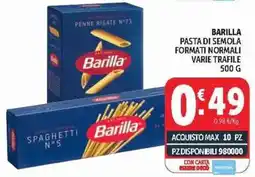 Deco Supermercati Barilla pasta di semola offerta