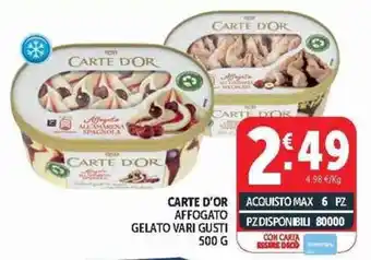 Carte d'or affogato gelato vari gusti