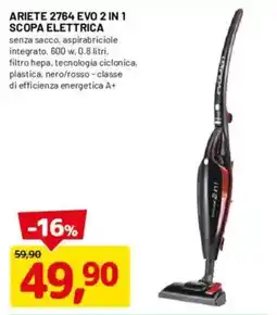 DPiù Ariete scopa elettrica 2764 EVO 2 in 1 offerta