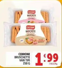 Deco Supermercati Cerrone bruschette vari tipi offerta