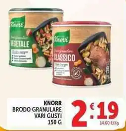 Deco Supermercati Knorr brodo granulare vari gusti offerta