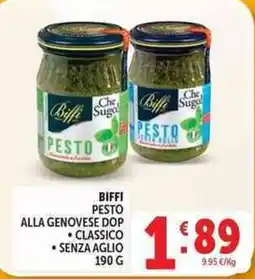 Deco Supermercati Biffi pesto alla genovese dop classico senza aglio offerta