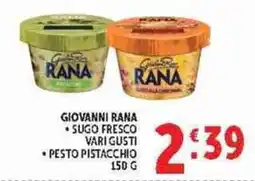 Deco Supermercati Giovanni Rana sugo fresco pesto pistacchio offerta