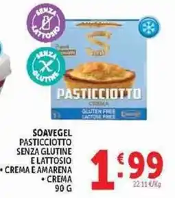 Deco Supermercati Soavegel pasticcietto senza glutine e lattosio offerta