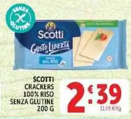 Deco Supermercati Scotti crackers 100% riso senza glutine offerta