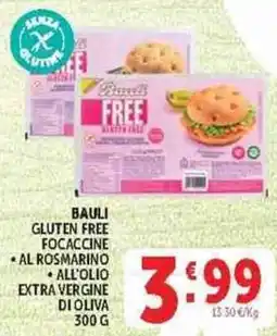 Deco Supermercati Bauli gluten free focaccine offerta