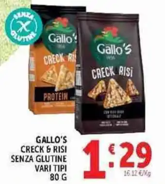 Deco Supermercati Gallo's creck & risi senza glutine offerta