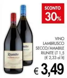 PrestoFresco Riunite Lambrusco offerta