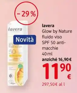 dm drogerie markt lavera Glow by Nature fluido viso SPF 50 anti-macchie offerta