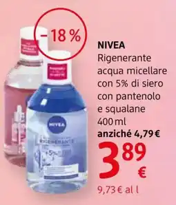 dm drogerie markt NIVEA Rigenerante acqua micellare offerta