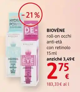 dm drogerie markt Biovène roll-on occhi anti-età offerta