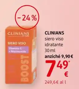 dm drogerie markt Clinians siero viso idratante offerta