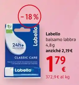 dm drogerie markt Labello balsamo labbra Classic Care offerta