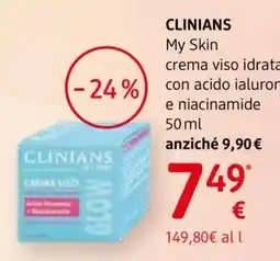 dm drogerie markt Clinians My Skin crema viso idratante offerta
