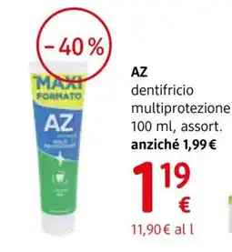 dm drogerie markt AZ dentifricio multiprotezione offerta