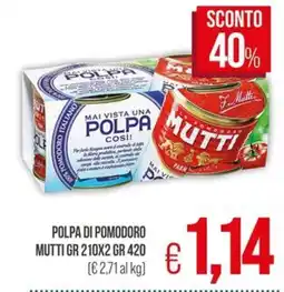 PrestoFresco Polpa di pomodoro Mutti offerta