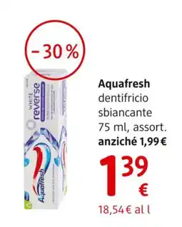 dm drogerie markt Aquafresh dentifricio sbiancante offerta