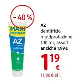 dm drogerie markt AZ dentifricio multiprotezione offerta