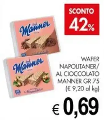 Wafer napolitaner al cioccolato Manner