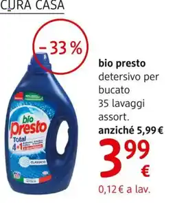 dm drogerie markt bio presto detersivo per bucato offerta