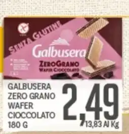 Supermercati Piccolo Galbusera Zero Grano Wafer Cioccolato offerta