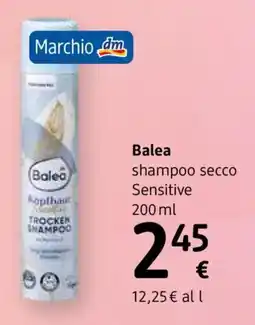 dm drogerie markt Balea shampoo secco Sensitive offerta
