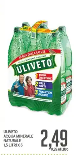 Supermercati Piccolo Uliveto acqua minerale naturale offerta