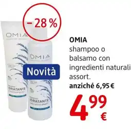 dm drogerie markt Omia shampoo o balsamo idratante offerta