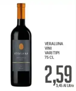 Supermercati Piccolo Veraluna vini vari tipi offerta