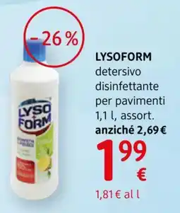 dm drogerie markt Lysoform detergente disinfettante per pavimenti offerta