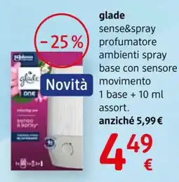 dm drogerie markt glade sense&spray profumatore ambienti spray offerta