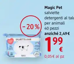 dm drogerie markt Magic Pet salviette detergenti al talco per animali offerta