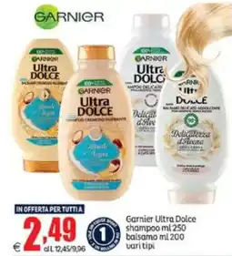 Elite Garnier Ultra Dolce shampoo offerta