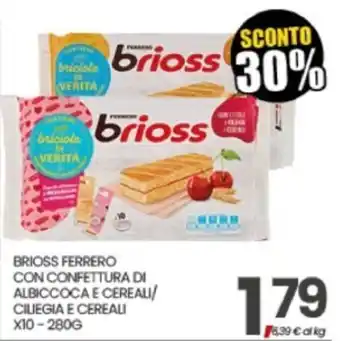 Brioss Ferrero con confettura di albicocca e cereali