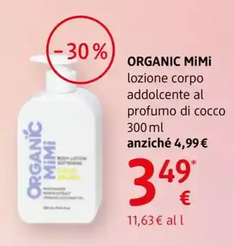ORGANIC MiMi lozione corpo addolcente al profumo di cocco