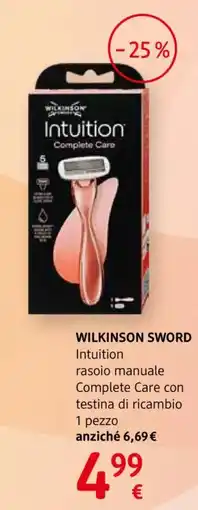 dm drogerie markt Wilkinson Sword Intuition rasoio manuale offerta