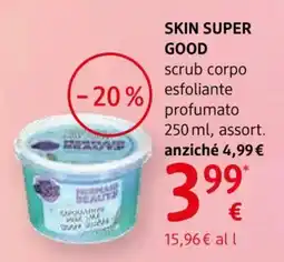 dm drogerie markt Skin Super Good scrub corpo esfoliante profumato offerta