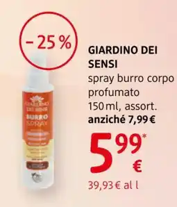 dm drogerie markt Giardino dei sensi burro spray offerta