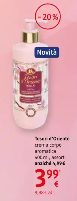 Tesori d'Oriente crema corpo aromatica