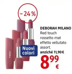 dm drogerie markt Deborah Milano Red touch rossetto mat offerta
