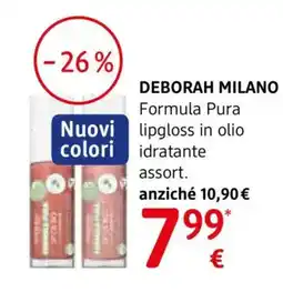 dm drogerie markt Deborah Milano Formula Pura lipgloss in olio idratante assort. offerta