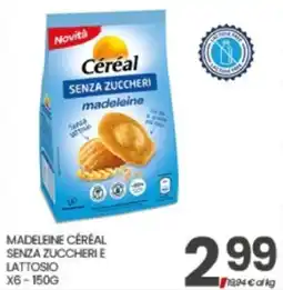 Eurospar Madeleine Céréal senza zuccheri e lattosio offerta
