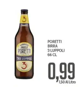 Supermercati Piccolo Poretti birra 3 luppoli offerta