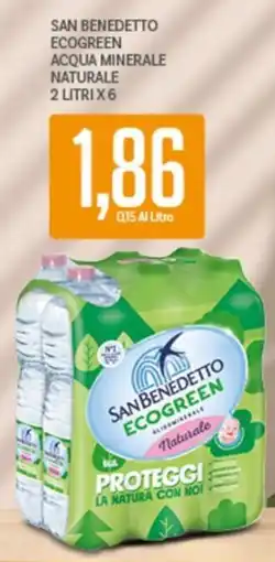 Supermercati Piccolo San Benedetto Ecogreen acqua minerale naturale offerta