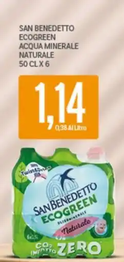 Supermercati Piccolo San Benedetto Ecogreen acqua minerale naturale offerta