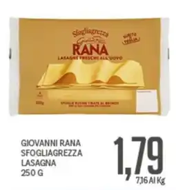 Supermercati Piccolo Giovanni Rana Sfogliagrezza Lasagna offerta